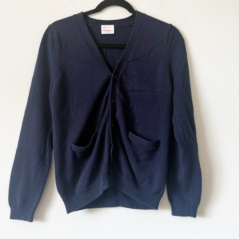 Hanna Anderson Blue Cotton Sweater Cardigan